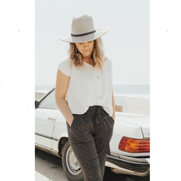 Carly Jean Los Angeles Accessories - Carly Jean Los Angeles Zuma Wide Brim Woven Hat